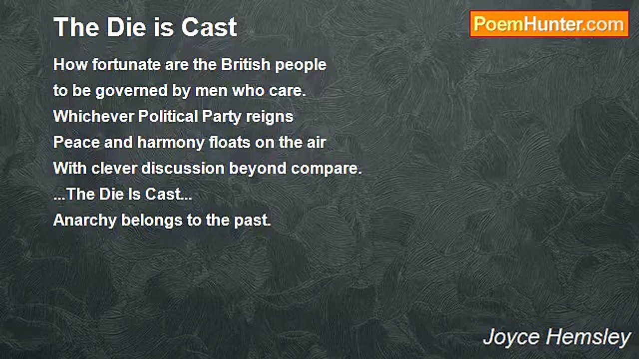 Joyce Hemsley - The Die is Cast