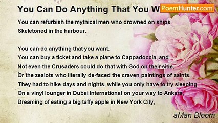 aMan Bloom - You Can Do Anything That You Want
