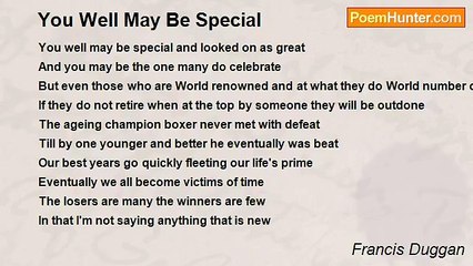 Francis Duggan - You Well May Be Special