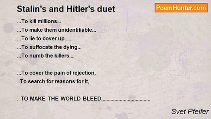 Svet Pfeifer - Stalin's and Hitler's duet