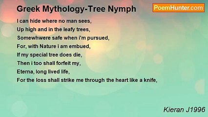 Kieran J1996 - Greek Mythology-Tree Nymph