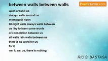 RIC S. BASTASA - between walls between walls