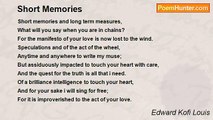 Edward Kofi Louis - Short Memories