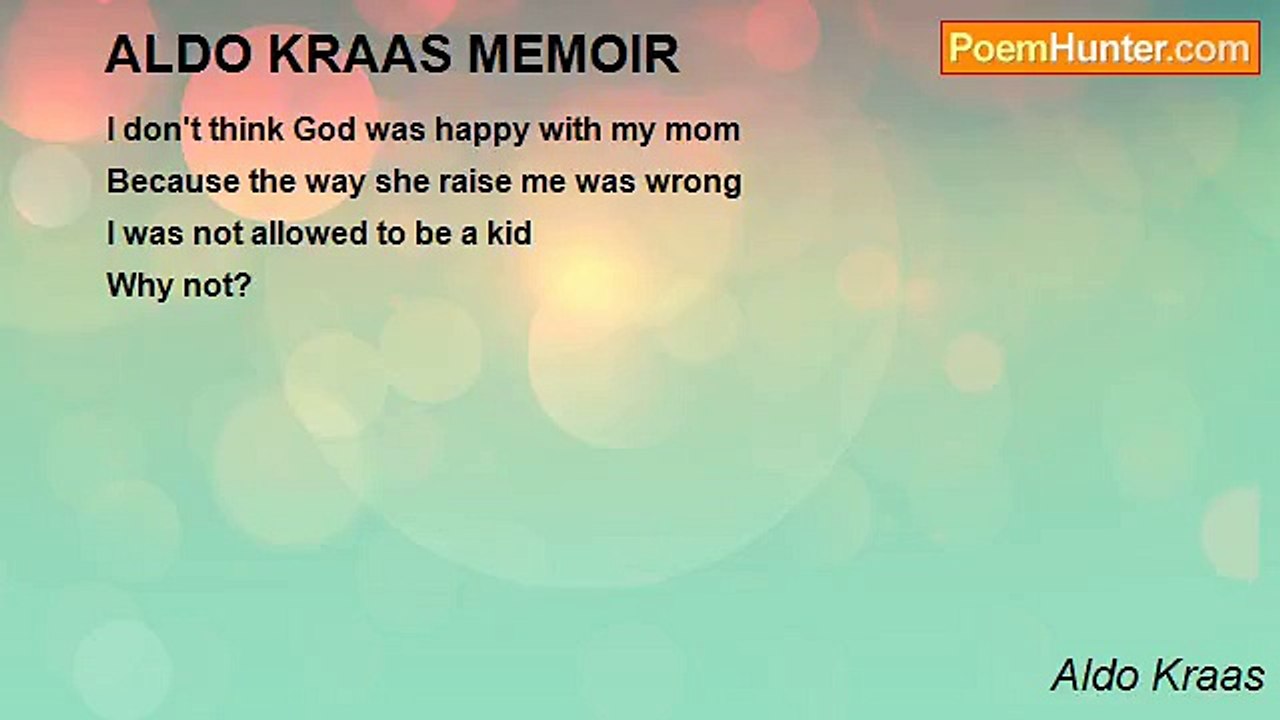 Aldo Kraas - ALDO KRAAS MEMOIR