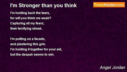 Angel Jordan - I'm Stronger than you think