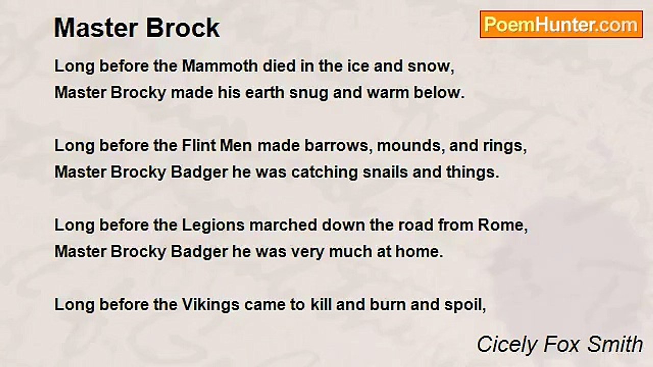 Cicely Fox Smith - Master Brock