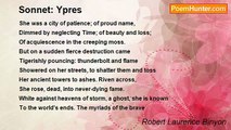 Robert Laurence Binyon - Sonnet: Ypres