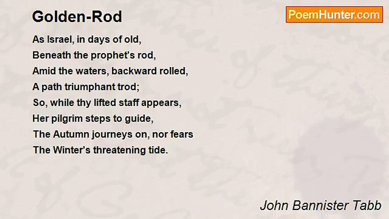 John Bannister Tabb - Golden-Rod