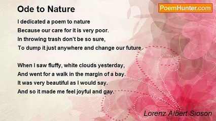 Lorenz Albert Sioson - Ode to Nature