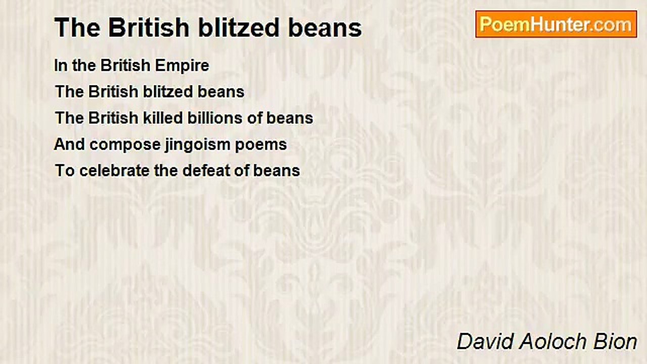 David Aoloch Bion - The British blitzed beans