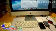 Using MAC with Nokia E65 Phone for sending group text messages