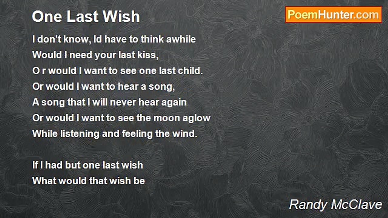 Randy McClave - One Last Wish