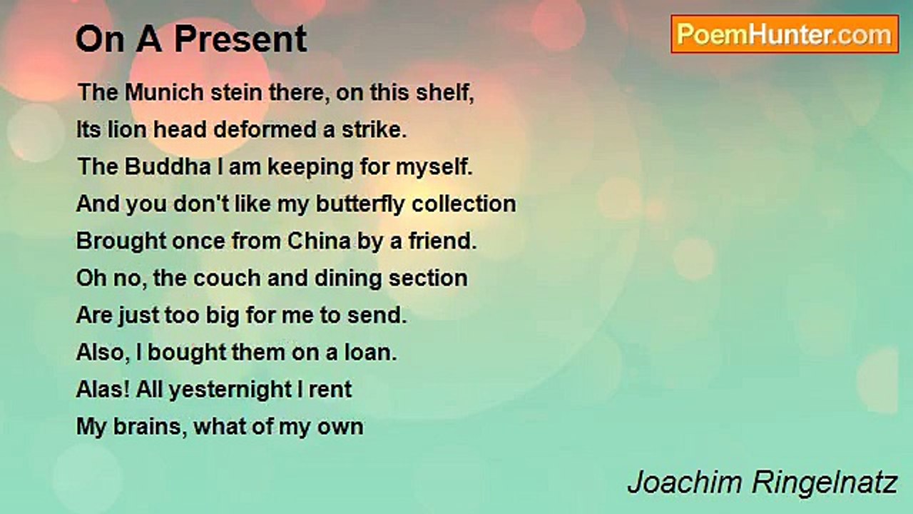 Joachim Ringelnatz - On A Present