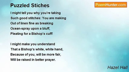 Hazel Hall - Puzzled Stiches