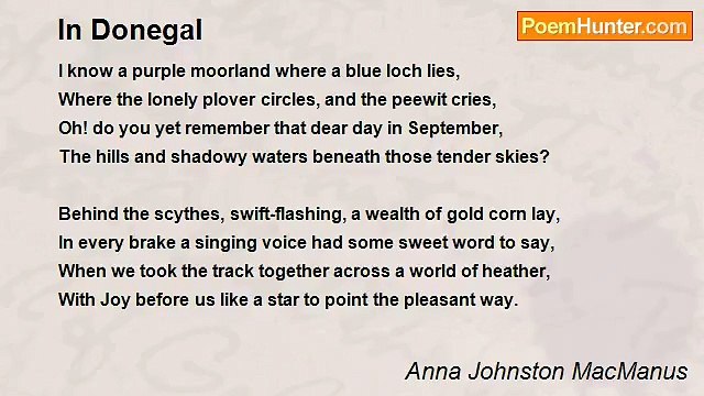 Anna Johnston MacManus - In Donegal