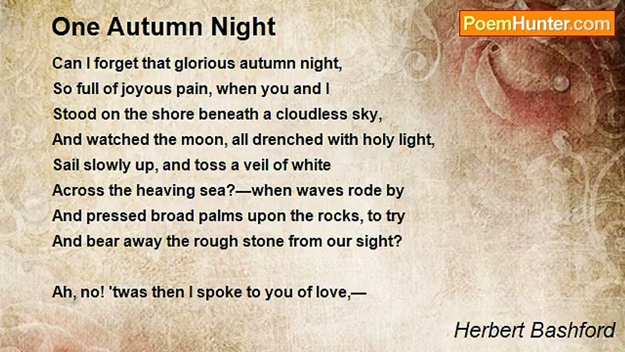 Herbert Bashford - One Autumn Night