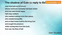 Gert Strydom - The shadow of Cain (a reply to Edith Sitwell)