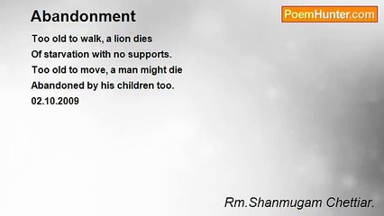 Rm.Shanmugam Chettiar. - Abandonment