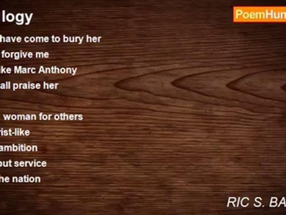 RIC S. BASTASA - eulogy