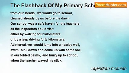 rajendran muthiah - The Flashback Of My Primary School Days!