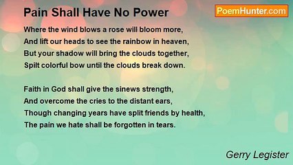 Gerry Legister - Pain Shall Have No Power