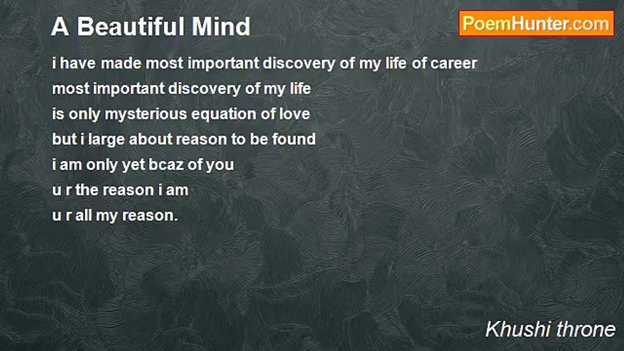 Khushi throne - A Beautiful Mind