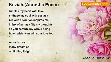Marvin Brato Sr - Keziah (Acrostic Poem)
