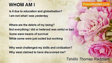 Tshililo Thomas Radzilani - WHOM AM I