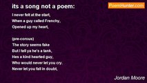 Jordan Moore - its a song not a poem: