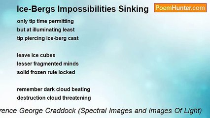 Terence George Craddock (Spectral Images and Images Of Light) - Ice-Bergs Impossibilities Sinking