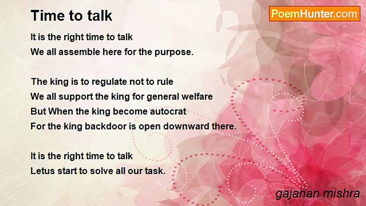 gajanan mishra - Time to talk