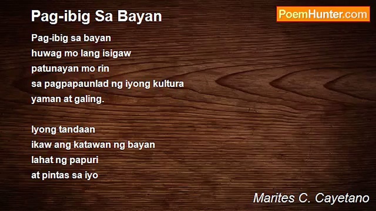 Marites C. Cayetano - Pag-ibig Sa Bayan