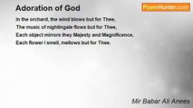 Mir Babar Ali Anees - Adoration of God