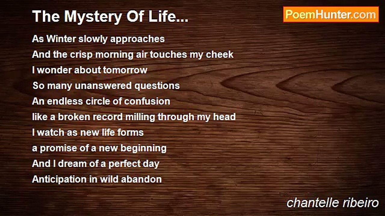 chantelle ribeiro - The Mystery Of Life...