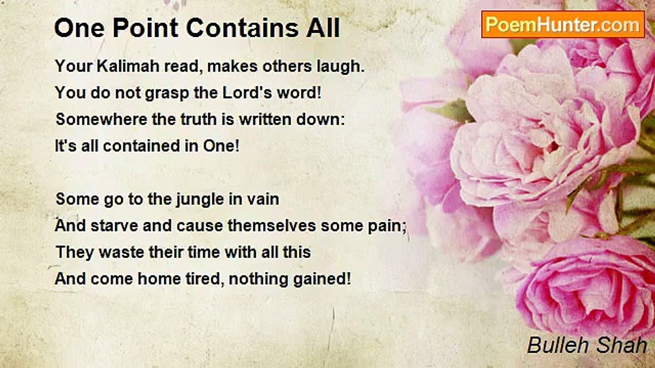 Bulleh Shah - One Point Contains All