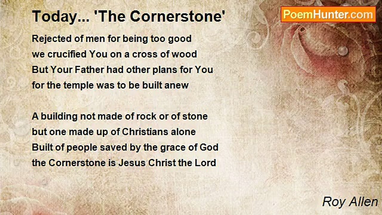 Roy Allen - Today... 'The Cornerstone'