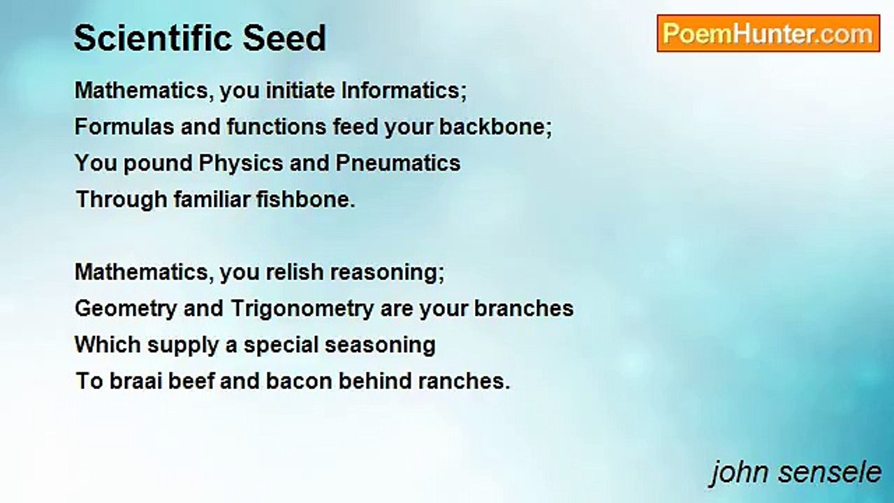 john sensele - Scientific Seed