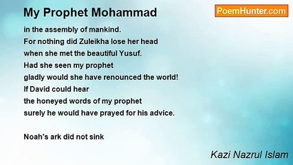 Kazi Nazrul Islam - My Prophet Mohammad