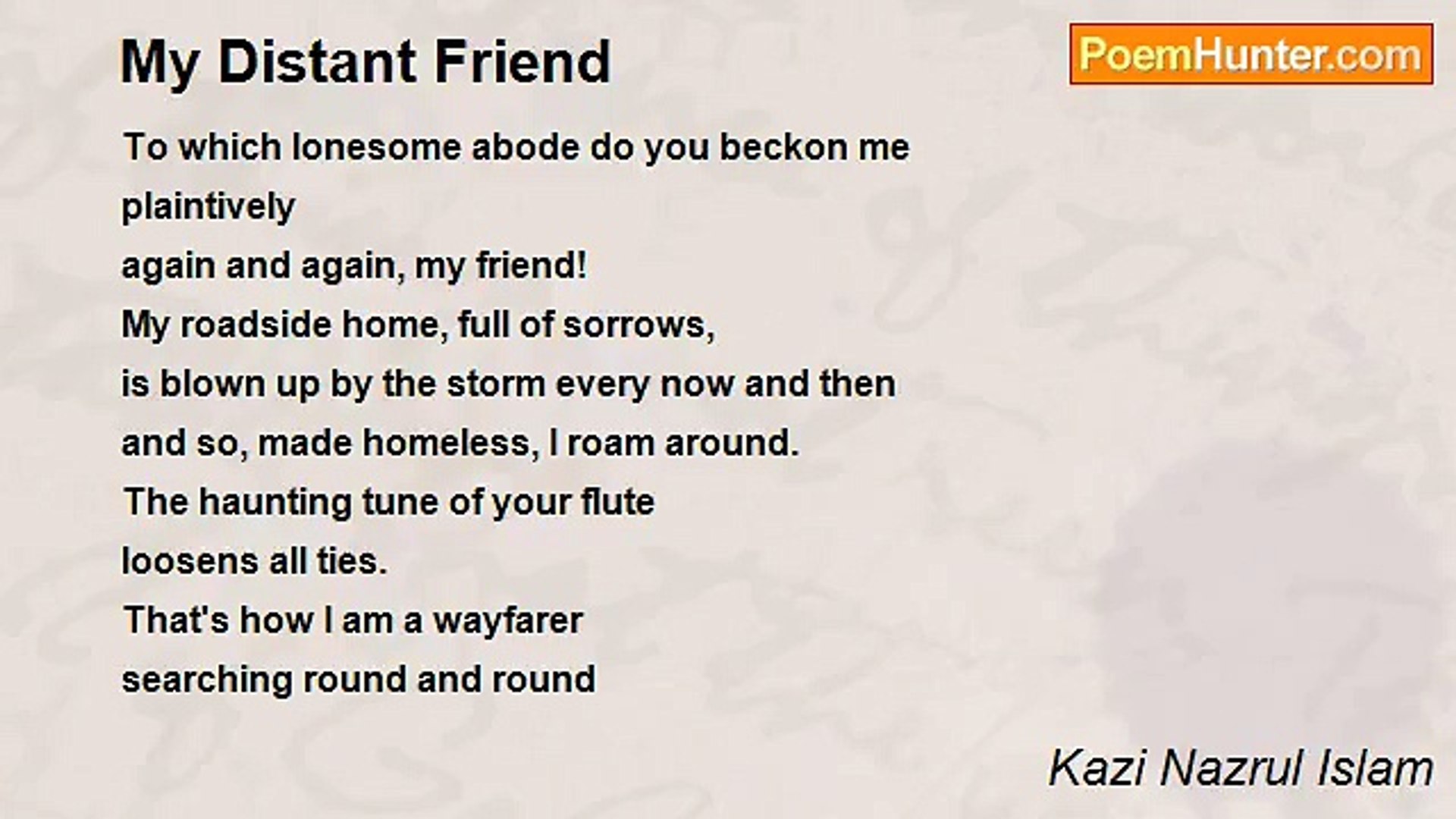 ⁣Kazi Nazrul Islam - My Distant Friend