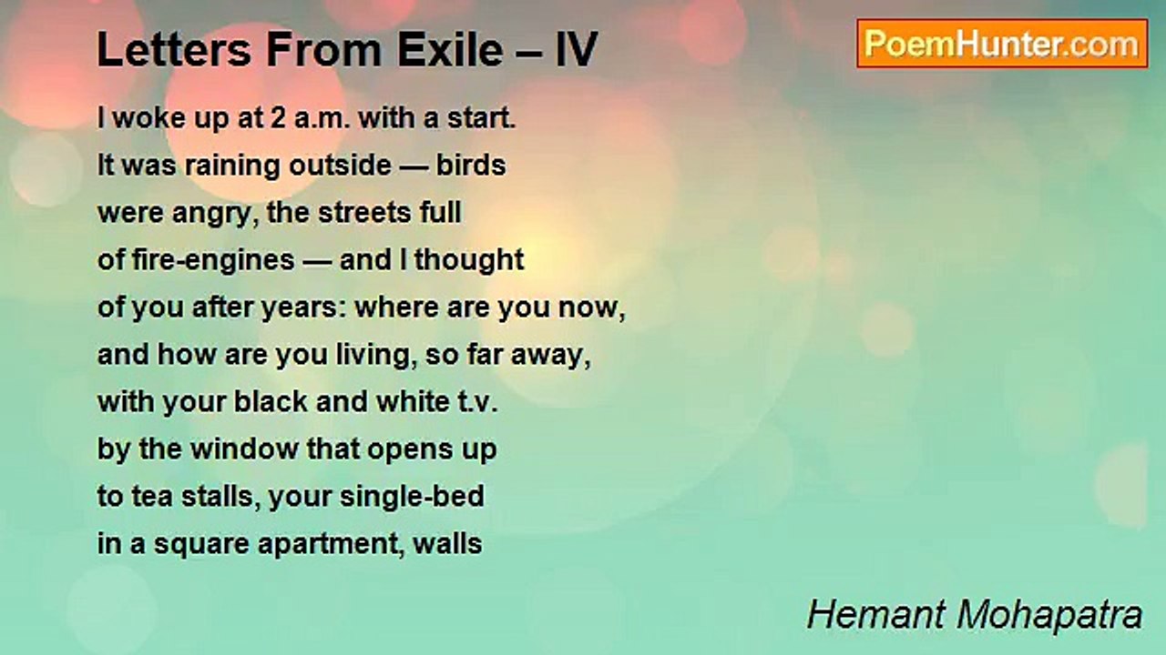 Hemant Mohapatra - Letters From Exile – IV
