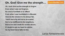 Larisa Rzhepishevska - Oh, God! Give me the strength....