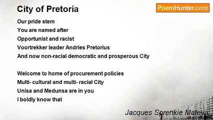 Jacques Sprenkie Mateya - City of Pretoria