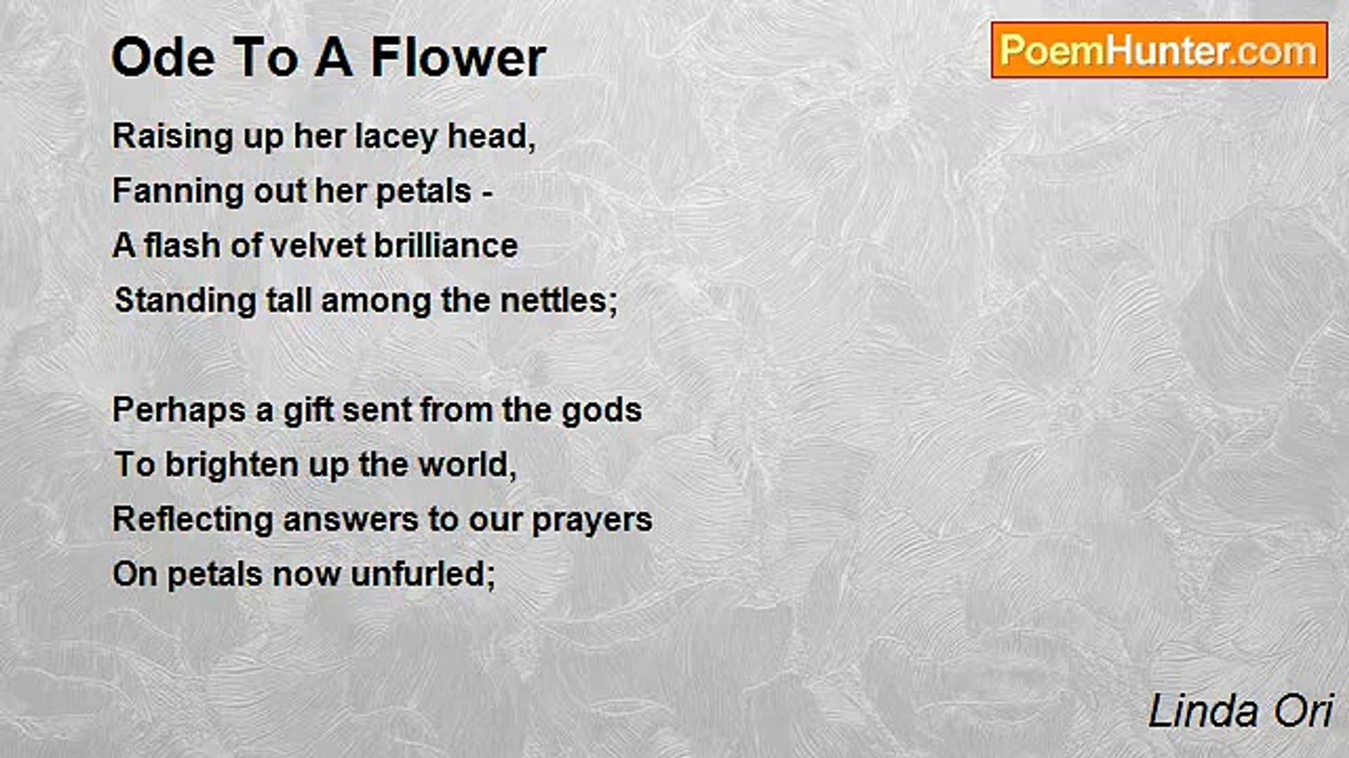 ⁣Linda Ori - Ode To A Flower