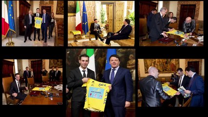 Roma - Matteo Renzi incontra il ciclista Vincenzo Nibali (28.10.14)