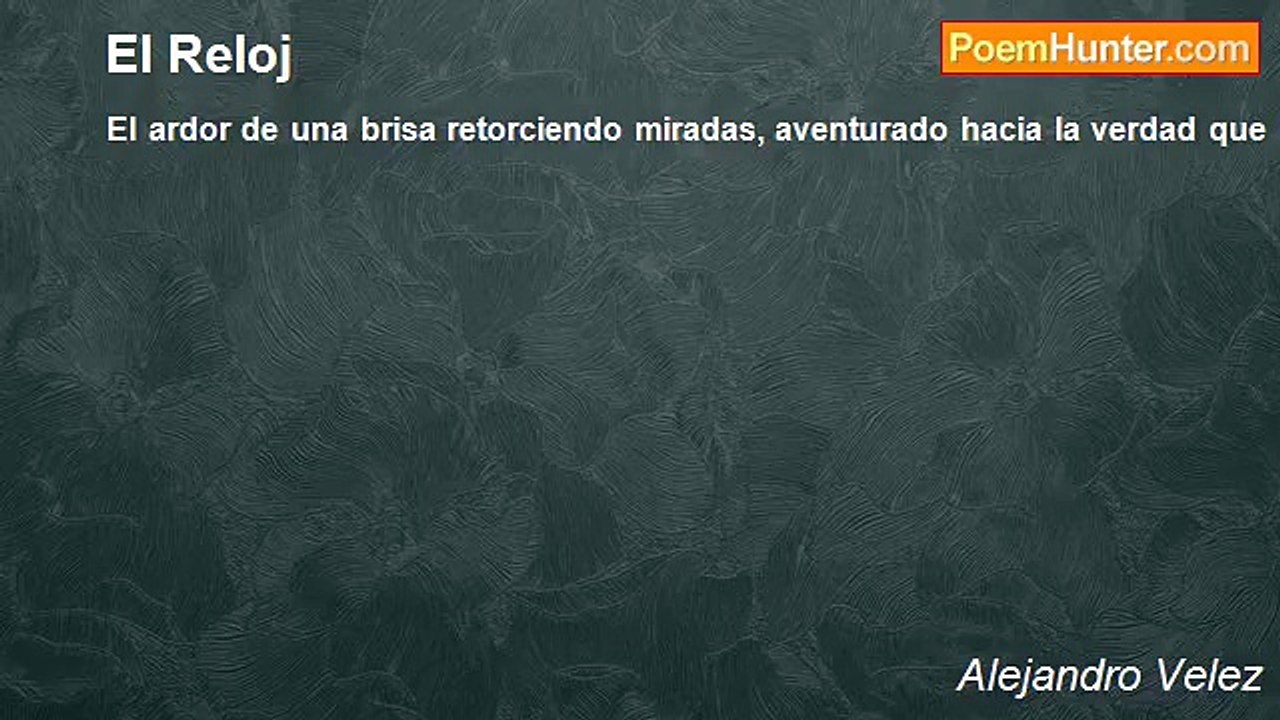 Alejandro Velez - El Reloj