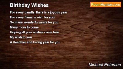 Michael Peterson - Birthday Wishes