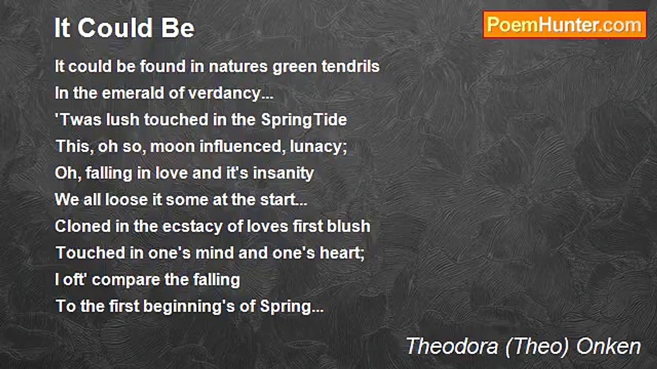 Theodora (Theo) Onken - It Could Be