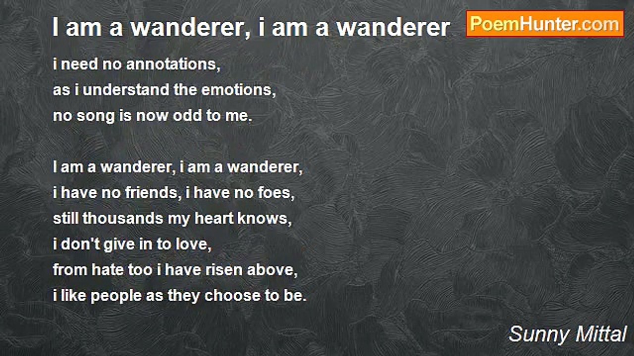 Sunny Mittal - I am a wanderer, i am a wanderer