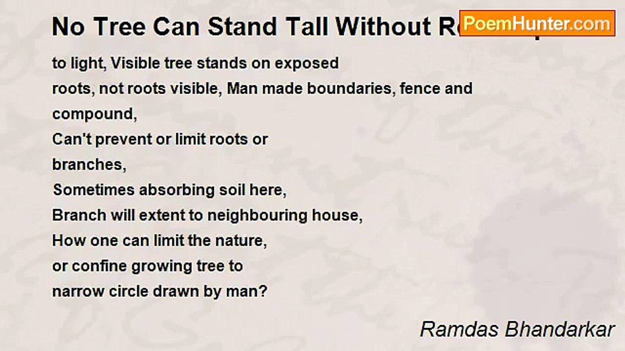 Ramdas Bhandarkar - No Tree Can Stand Tall With...