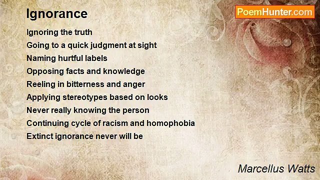 Marcellus Watts - Ignorance